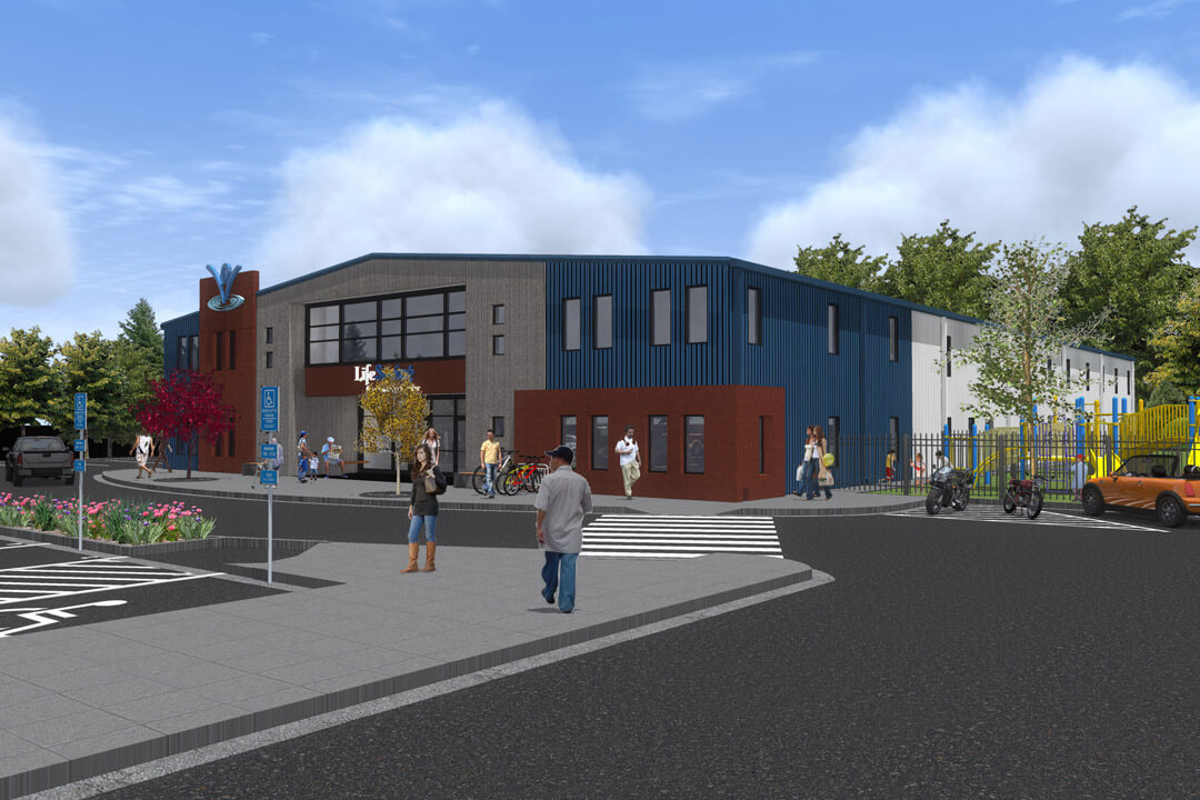 Modern Church Buildings, Metal siding, church storefront