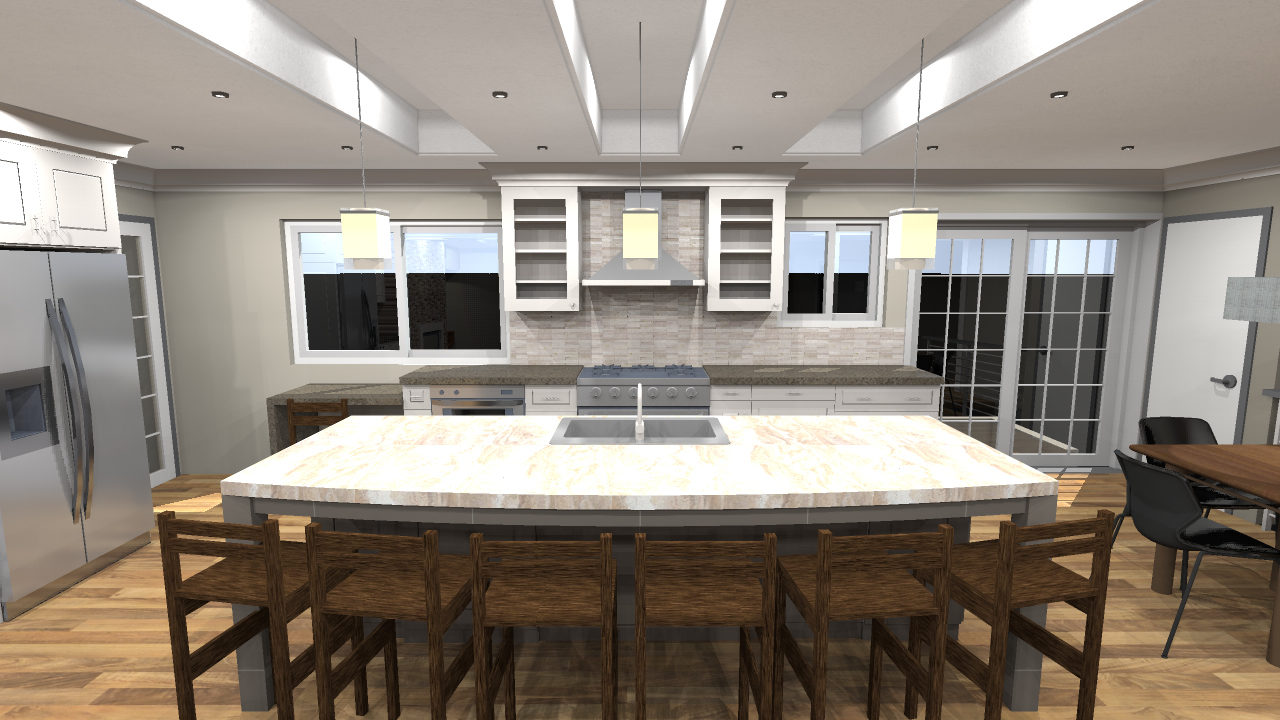 East Bench Ogden UT Contemporary Residential Renovation, Mountain West Architects, large kitchen island
