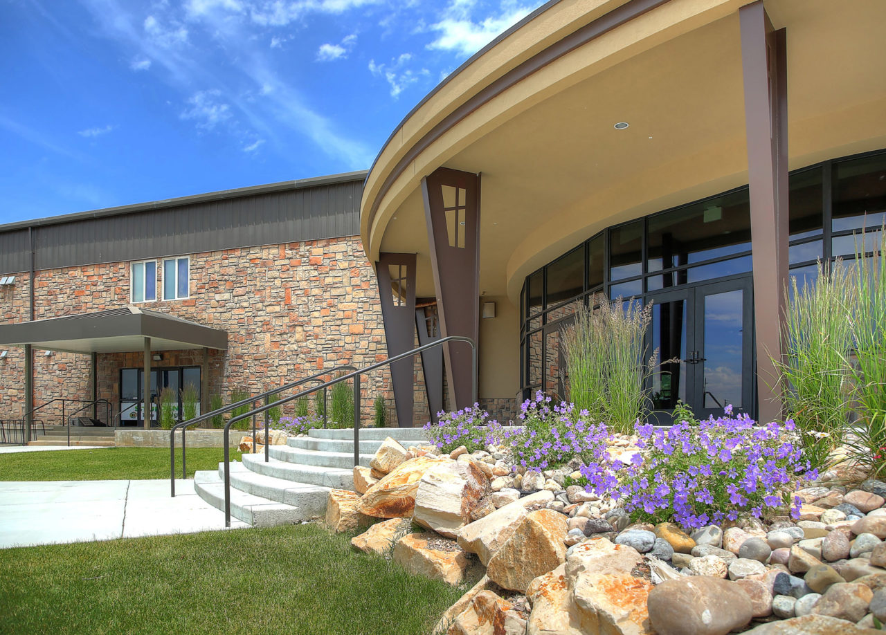 Washington Heights Church, Ogden, Utah, finished construction, church rounded entrances, church storefront entrances, modern christian crosses