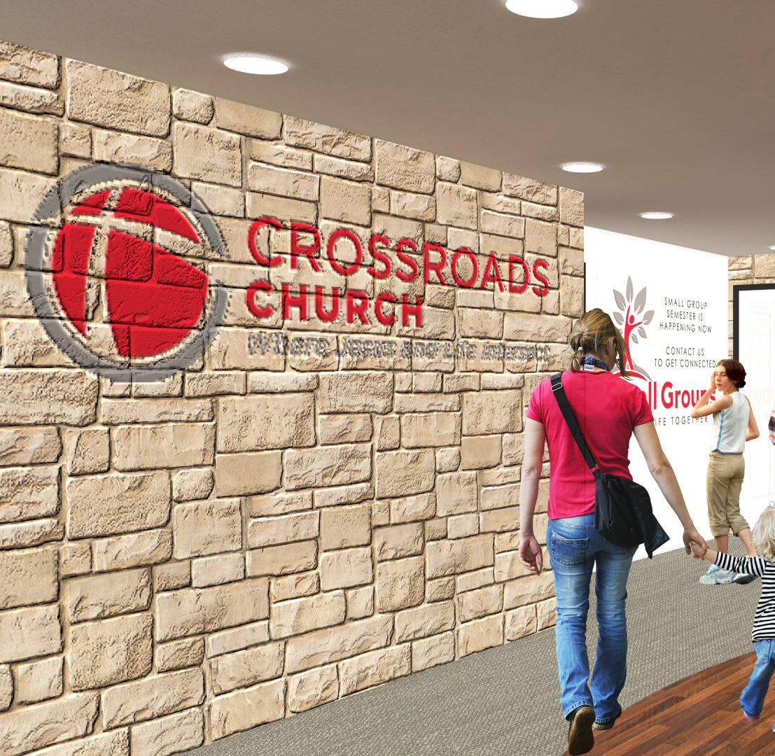 Rendering for Crossroads Church. Copyright 2017, Mountain West Architecture.
