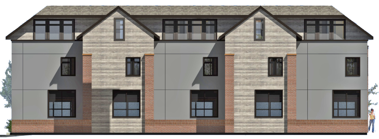 Apartment buildings in Ogden. living spaces in Ogden, brick exterior, wood siding, balcony areas. Vertical windows